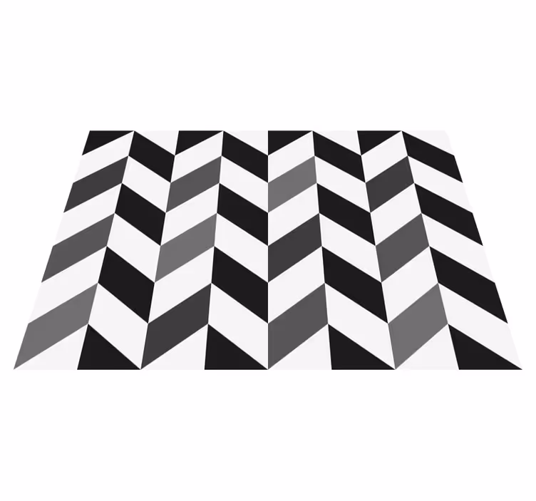 Tapis vinyle géométrique contraste de chevrons - TenStickers
