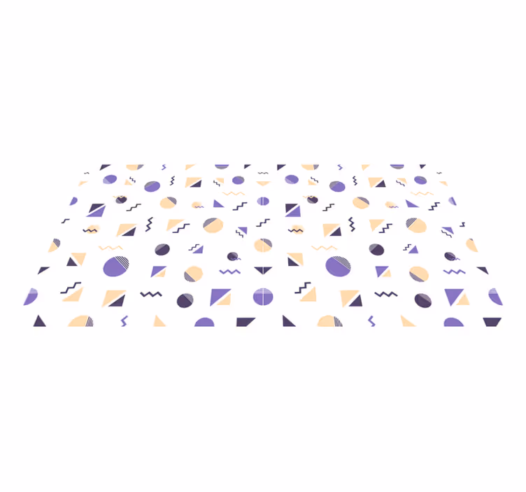 Tapis vinyle géométrique motif formes géométriques - TenStickers