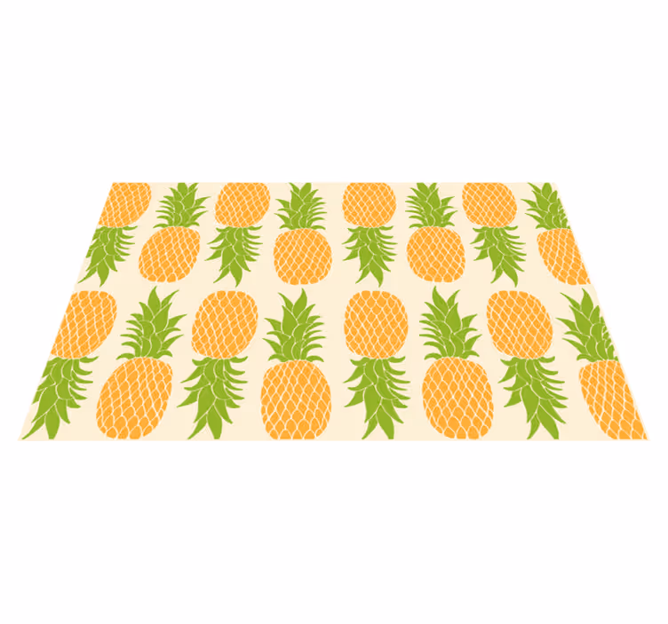 Tapis vinyle plantes motif d'ananas - TenStickers