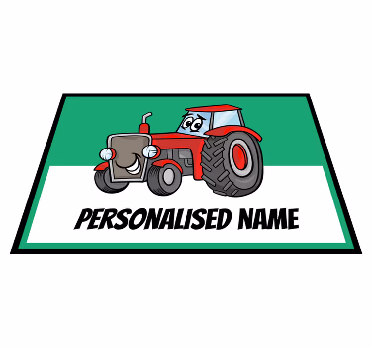 Tapis vinyle personnalisé graphique de tracteur personnalisé - TenStickers