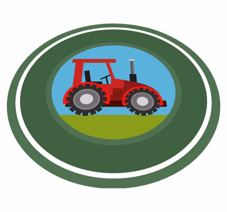 Tapis vinyle pour enfants terrain de jeu pour tracteur - TenStickers