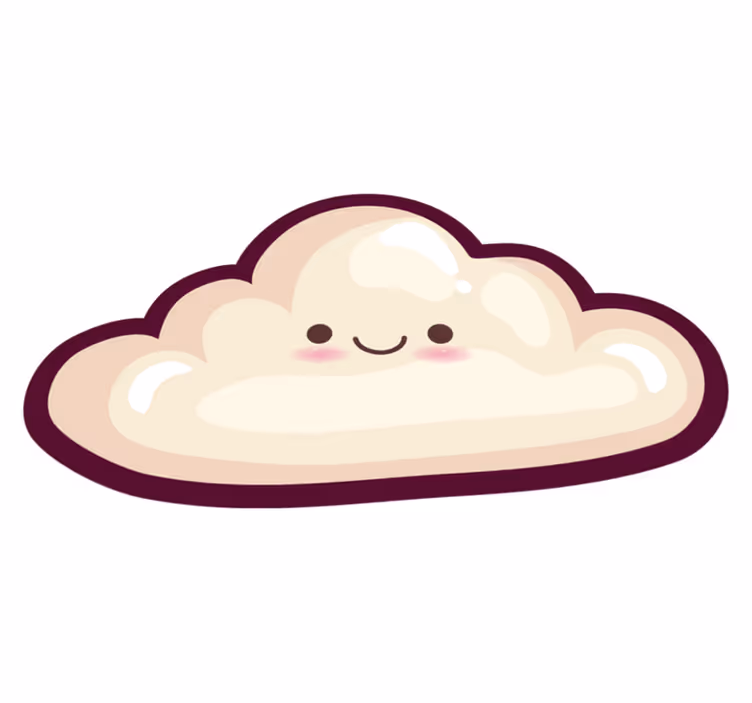Tapis vinyle pour enfants nuage souriant - TenStickers