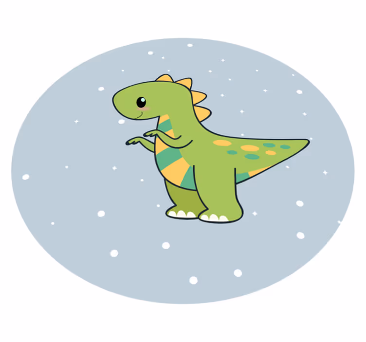 Tapis vinyle pour enfants chaussures de dinosaure - TenStickers