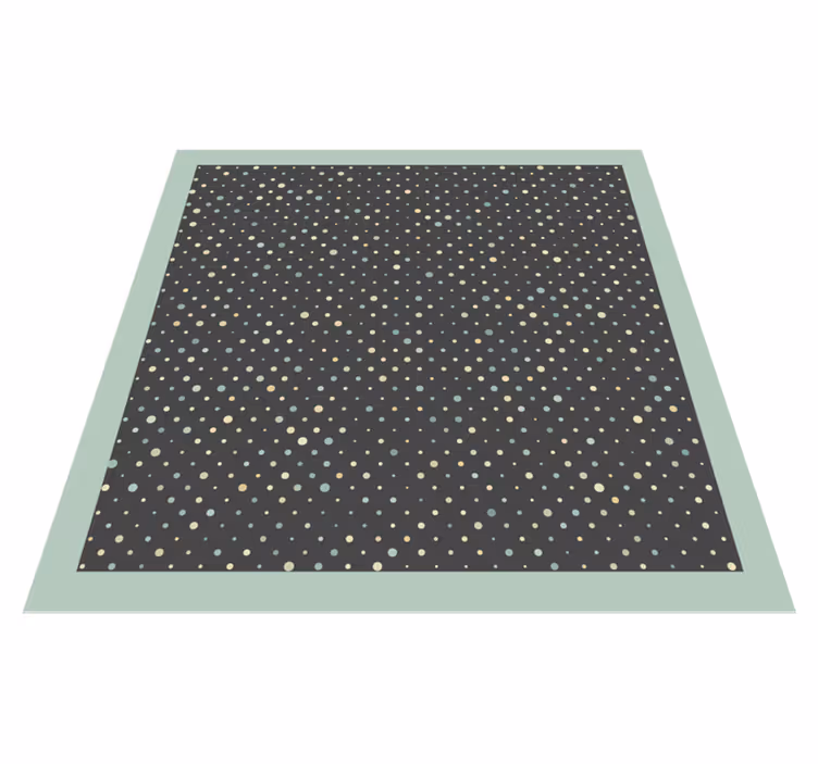 Tapis vinyle rayures motif à pois - TenStickers
