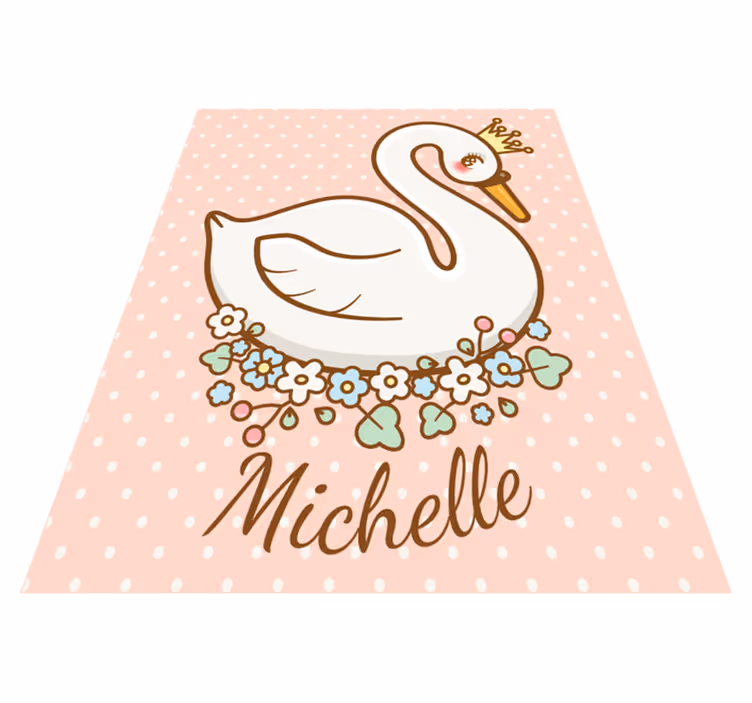Tapis vinyle personnalisé paysage de cygnes personnalisé - TenStickers