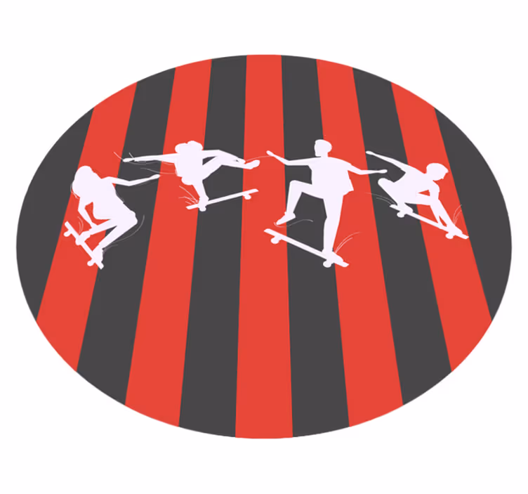 Tapis vinyle jeux silhouettes d'escrime - TenStickers