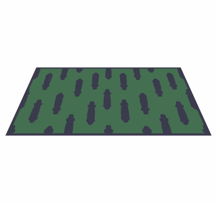 Tapis vinyle route silhouette de planche à roulettes - TenStickers