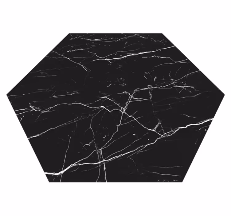 Tapis vinyle marbre hexagone de marbre - TenStickers