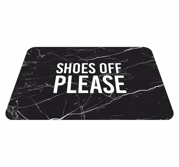 Tapis vinyle marbre chaussures hors de l'entrée - TenStickers