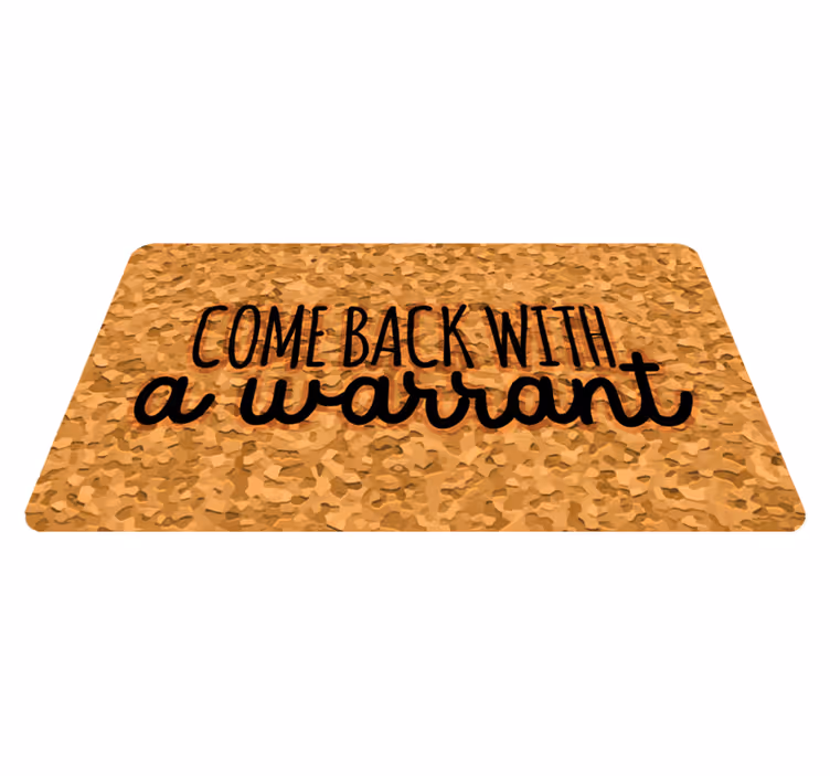 Tapis vinyle citation mandat de retour - TenStickers