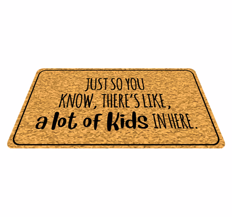 Tapis vinyle citation texte d'entrée informatif - TenStickers