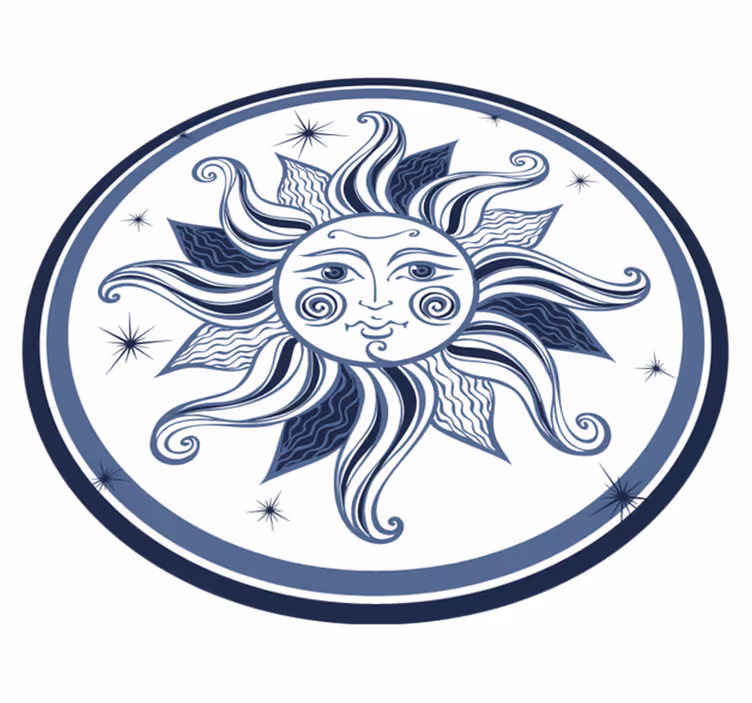 Tapis vinyle ado modèle de soleil céleste - TenStickers