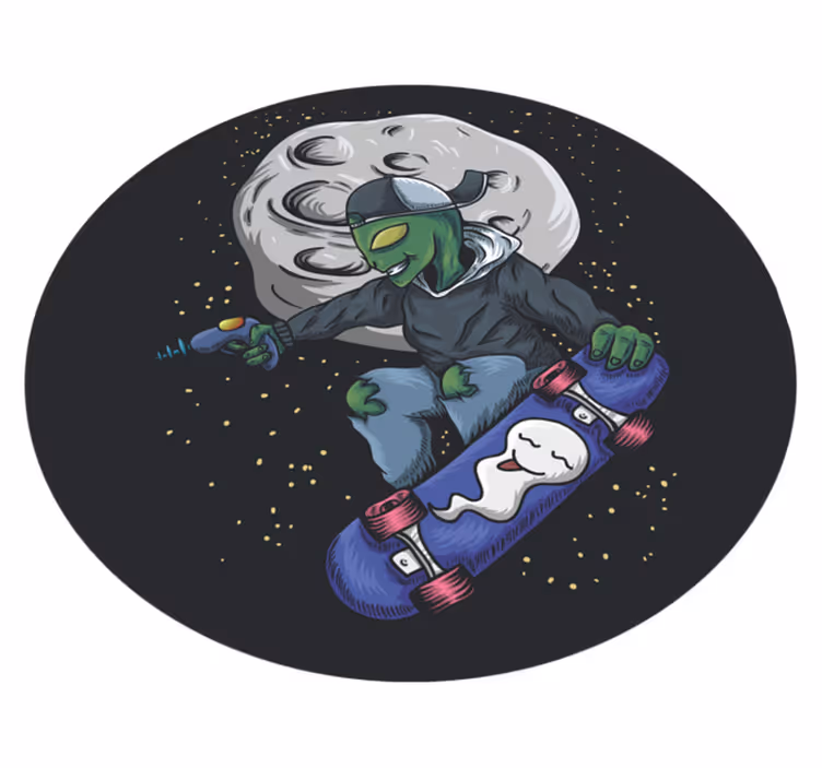 Tapis vinyle autres tapis skateboard extraterrestre - TenStickers
