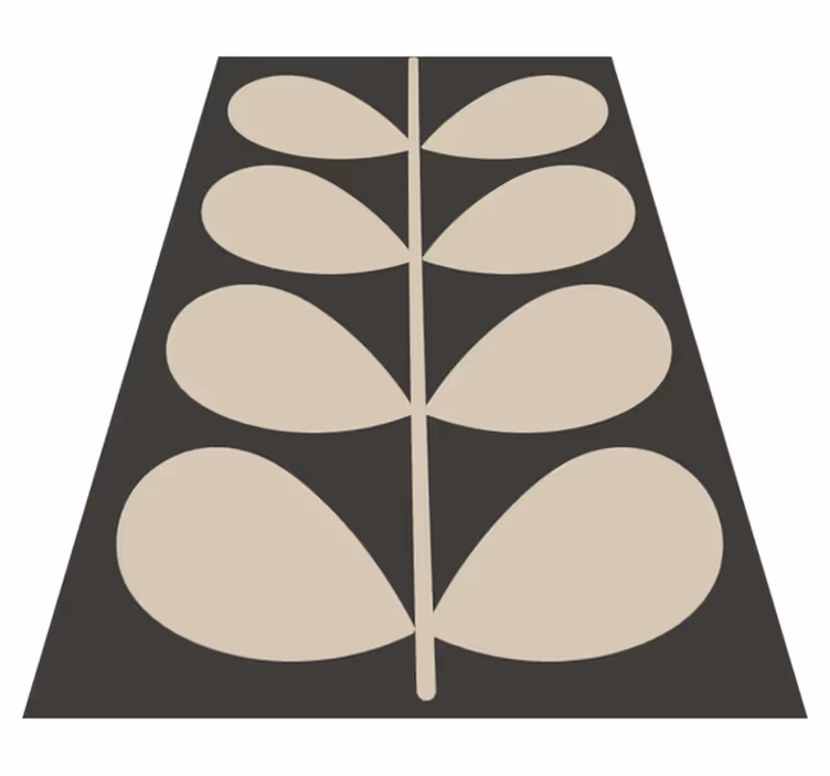 Tapis vinyle minimaliste inspiré des plantes - TenStickers