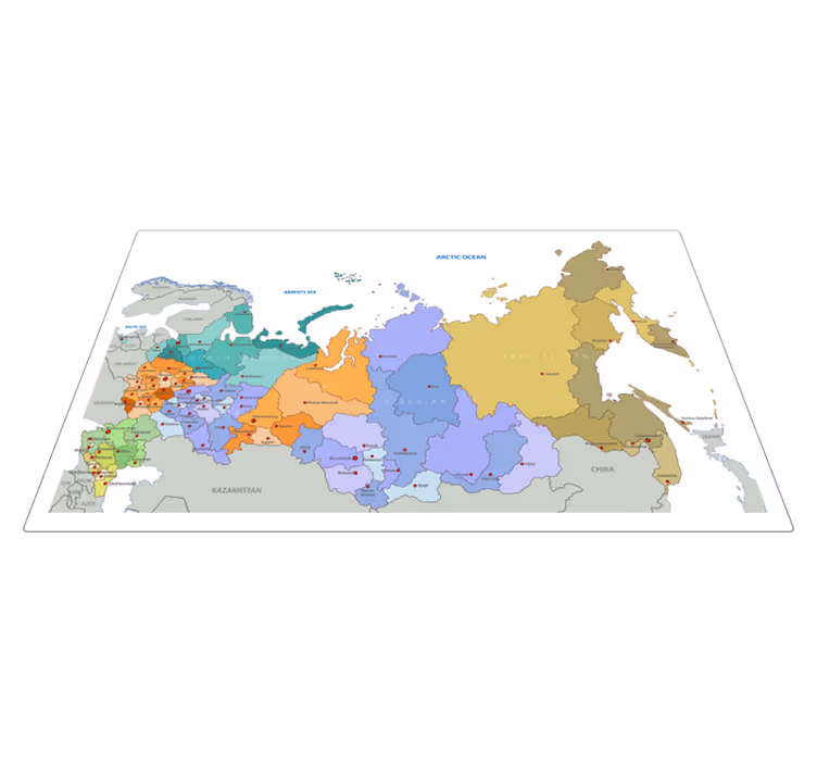 Tapis vinyle carte du monde Carte urss - ou - TenStickers