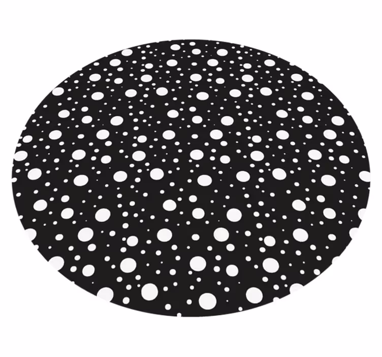 Tapis vinyle bébé pois gris et noirs - TenStickers