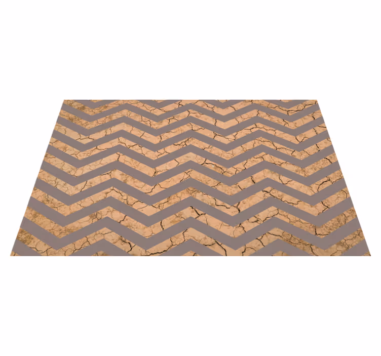 Tapis vinyle texture texture fissurée en chevron - TenStickers