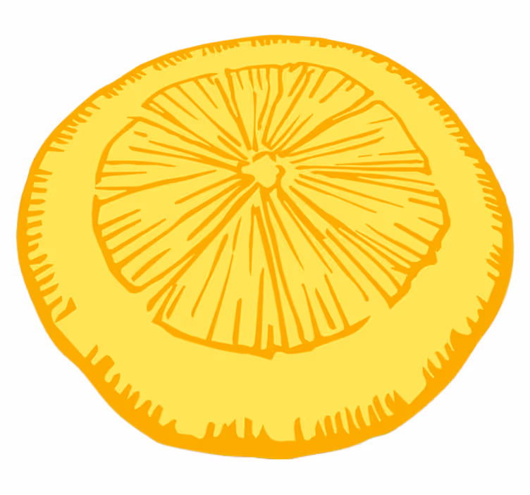 Tapis vinyle cuisine tranche d'agrumes jaunes - TenStickers