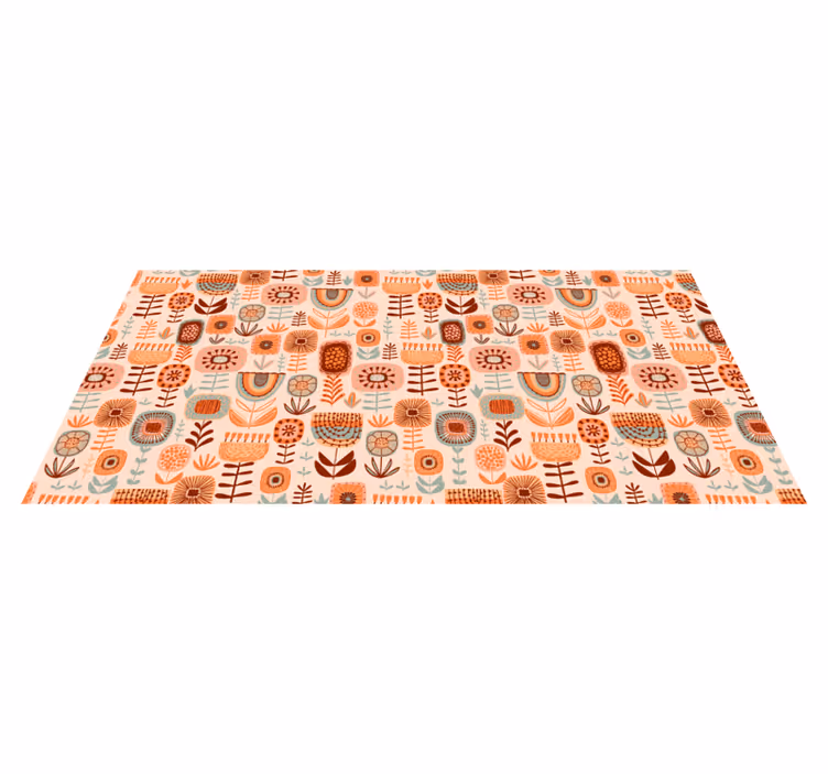Tapis vinyle plantes motifs floraux naturels - TenStickers
