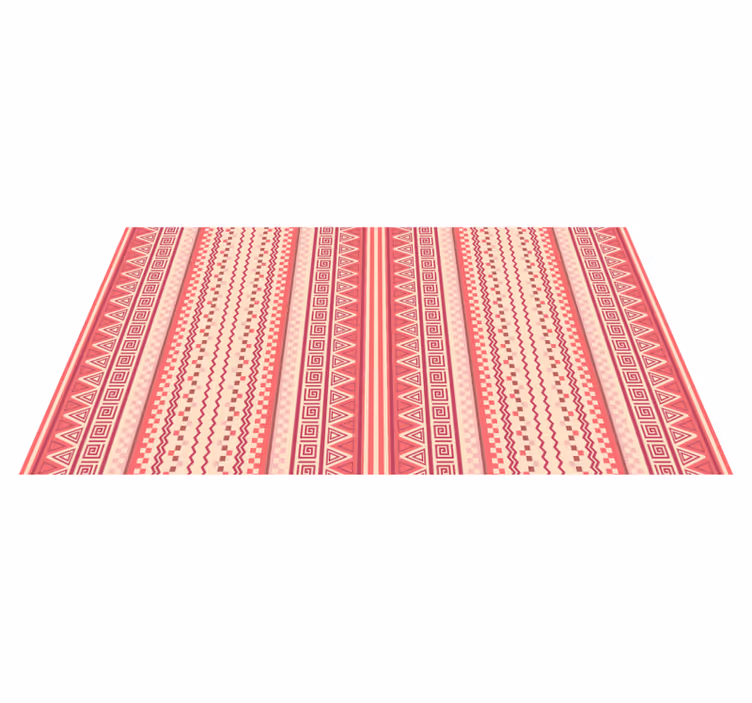 Tapis vinyle éthnique kilim à rayures roses - TenStickers