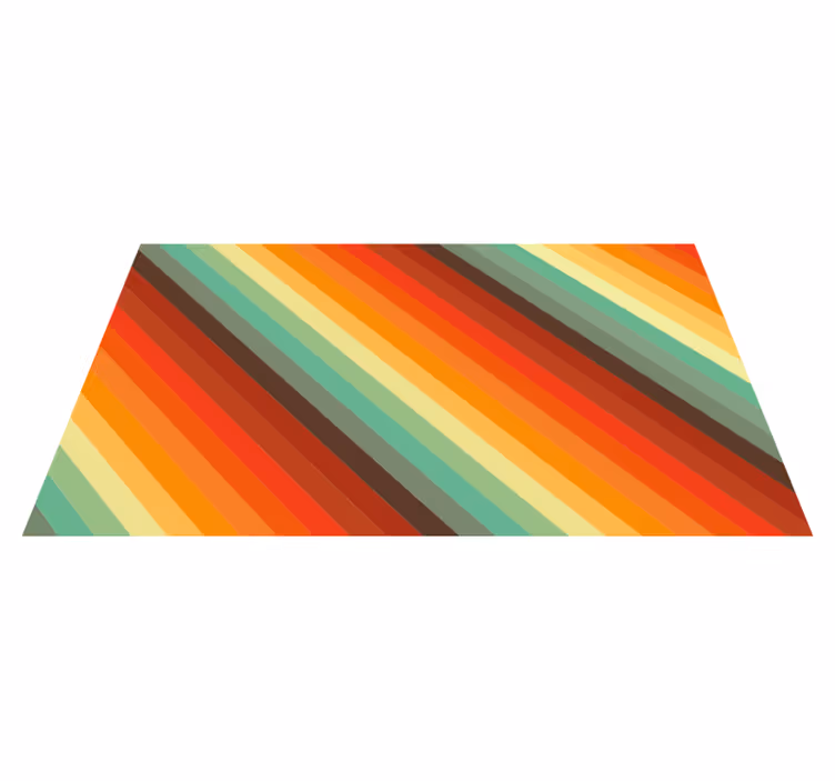 tapis vinyle chambre Rayures de couleurs rétro - TenStickers