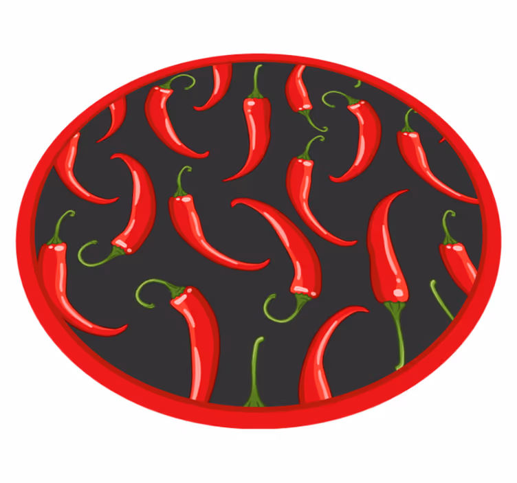 Tapis vinyle cuisine Red hot chilli peppers - TenStickers