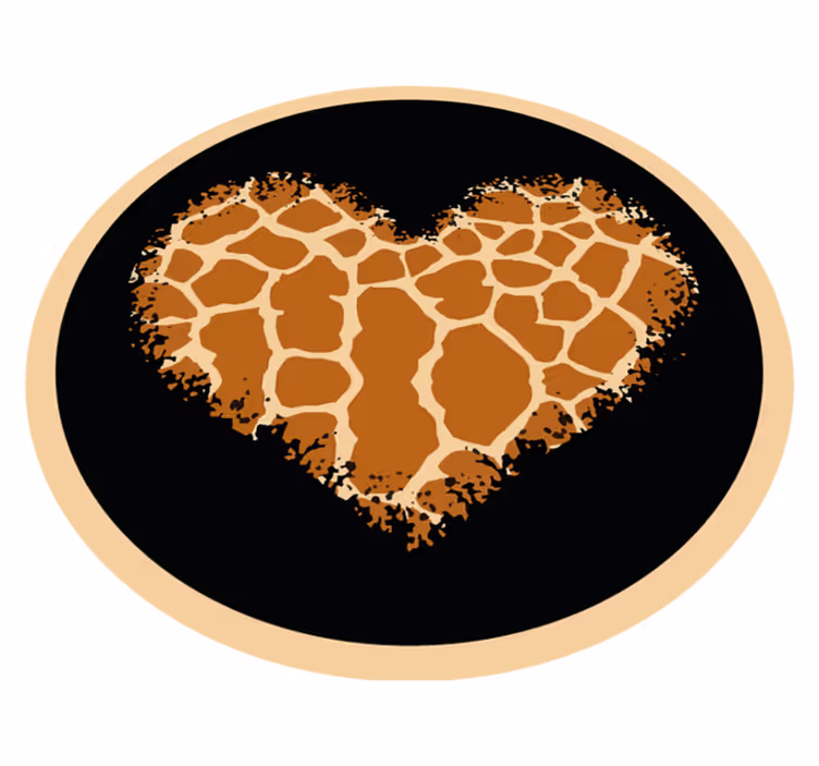 Tapis vinyle motif animal design girafe cœur - TenStickers