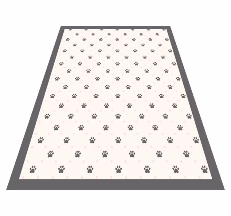 Tapis vinyle motif animal impression d'empreinte de patte - TenStickers