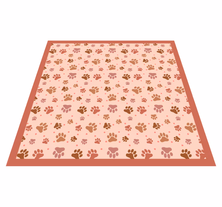 Tapis vinyle motif animal empreintes de pattes - TenStickers