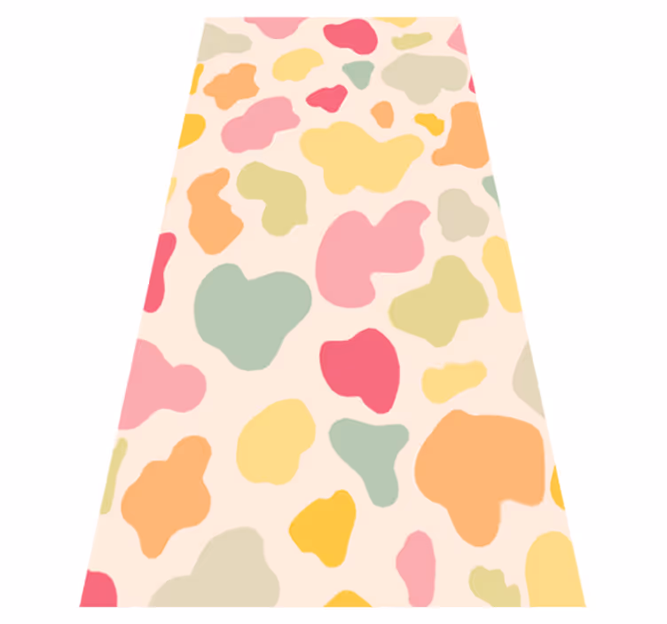 tapis vinyle salon Impression de vache arc-en-ciel - TenStickers