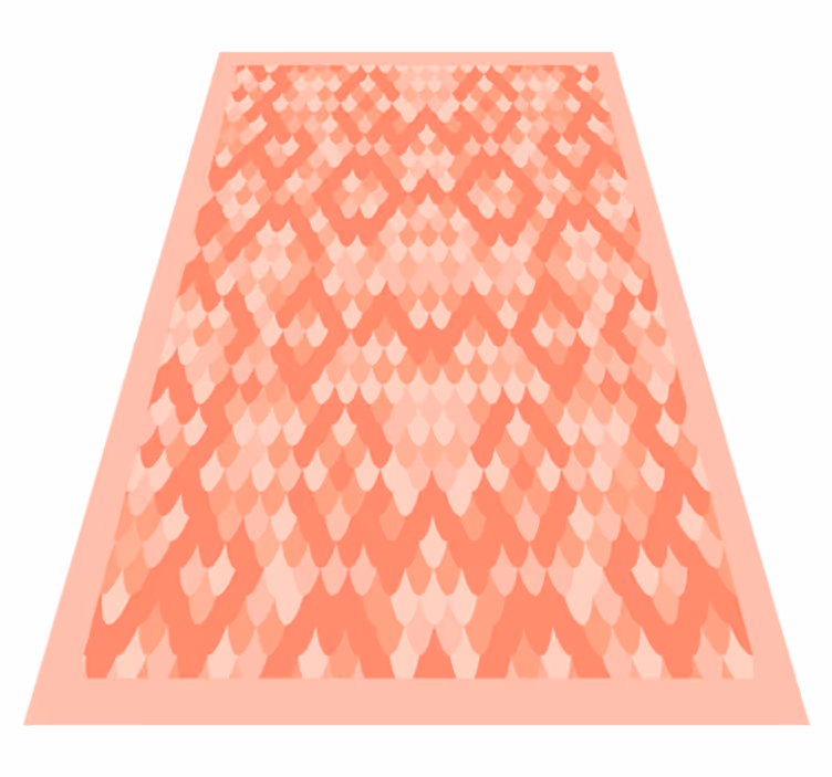 Tapis vinyle motif animal écailles de poisson rose tendre - TenStickers