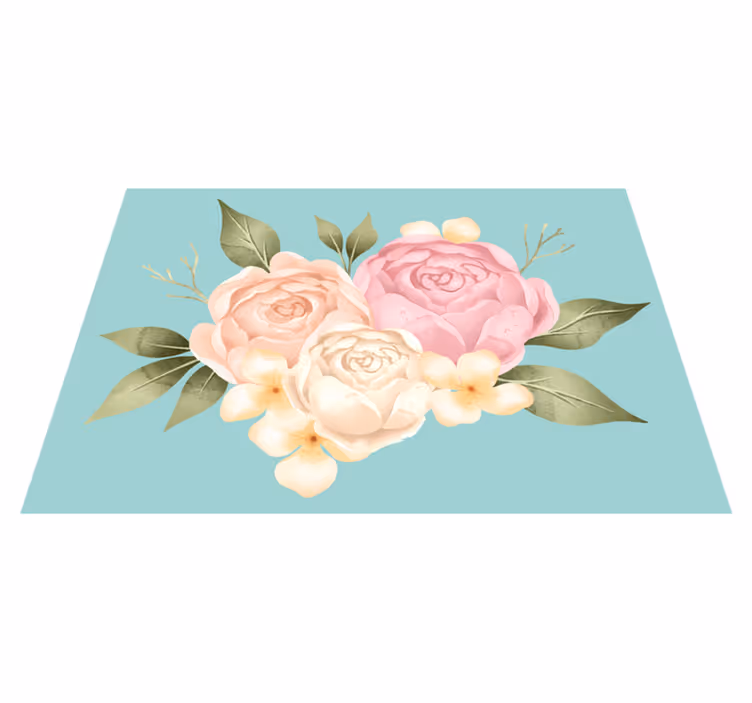 Tapis vinyle plantes composition botanique - TenStickers