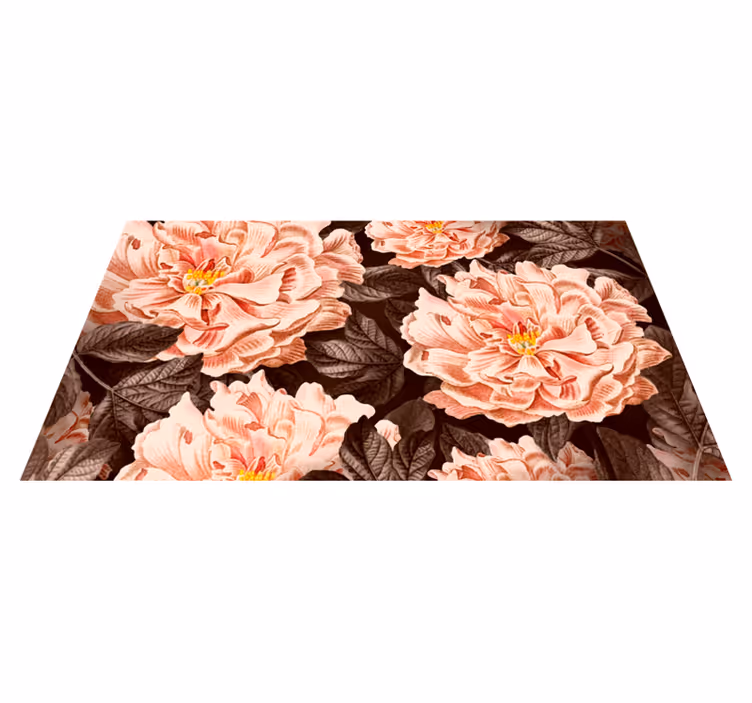 Tapis vinyle plantes fleurs florales gracieuses - TenStickers