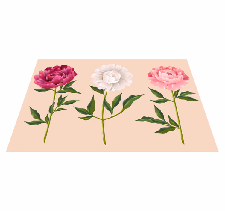 Tapis vinyle salle de bain arrangement élégant en trio - TenStickers
