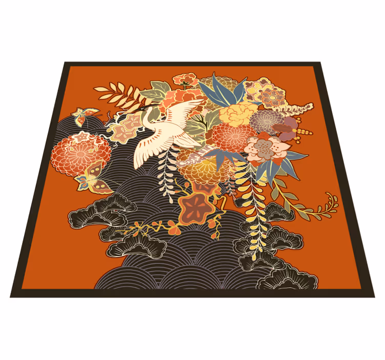 Tapis vinyle plantes élément botanique élaboré - TenStickers