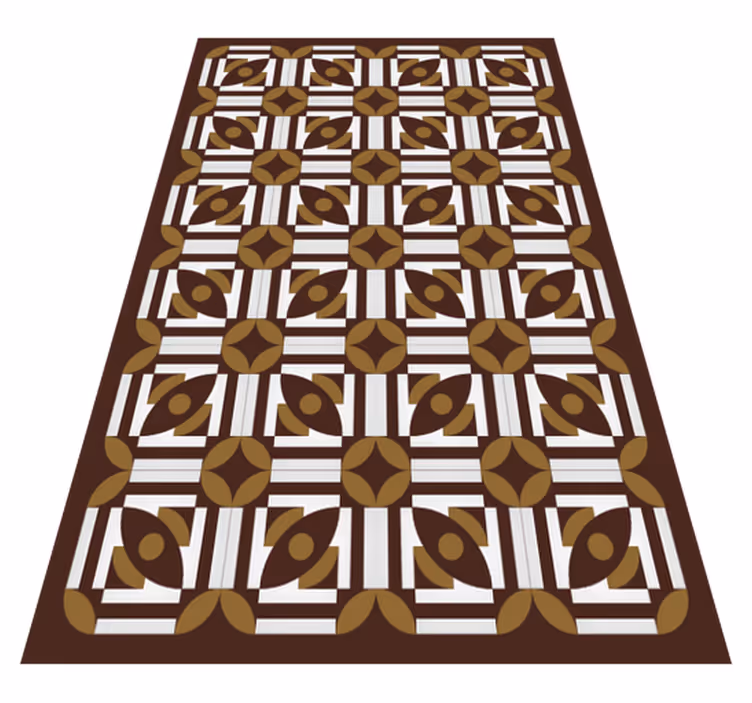 Tapis vinyle carreaux de ciment disposition géométrique - TenStickers