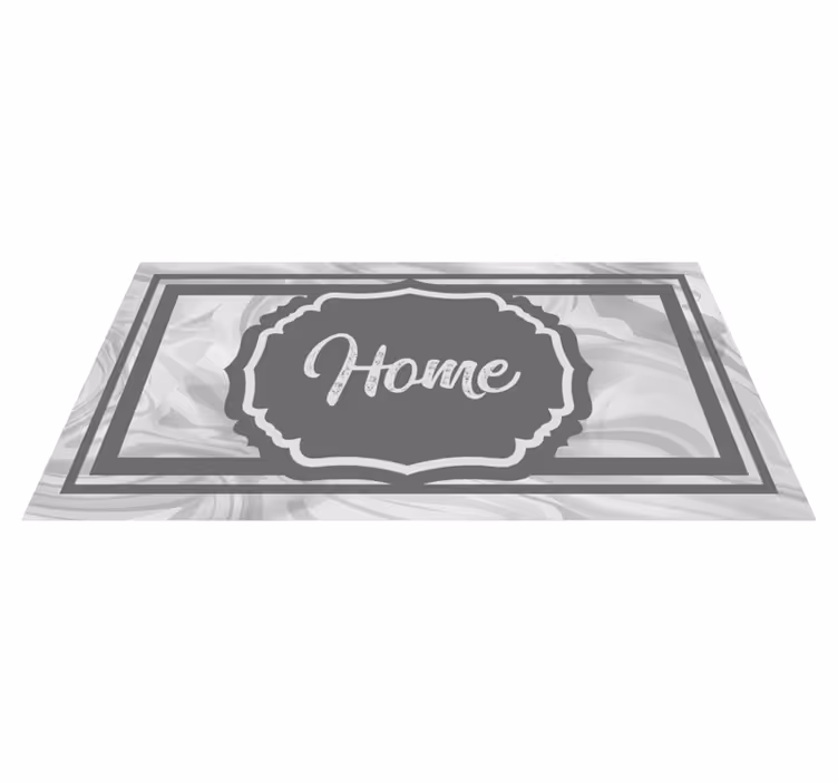 Tapis vinyle entrée phrase de salutation grise - TenStickers