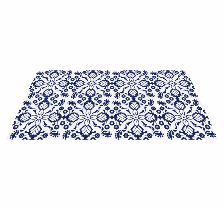 Tapis vinyle carreaux Yard bleu marine - TenStickers