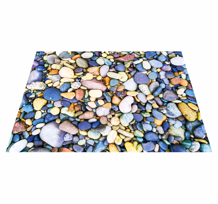 Tapis vinyle effet pierre Petites pierres de mer - TenStickers