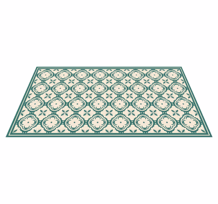 Tapis vinyle retro Zone de tasse de porcelaine - TenStickers