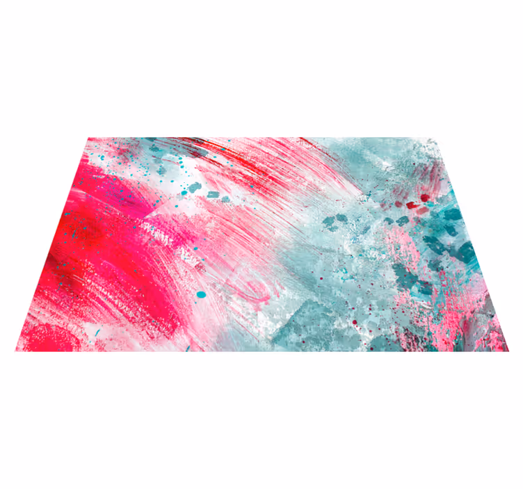 Tapis vinyle design moderne une touche de couleurs - TenStickers