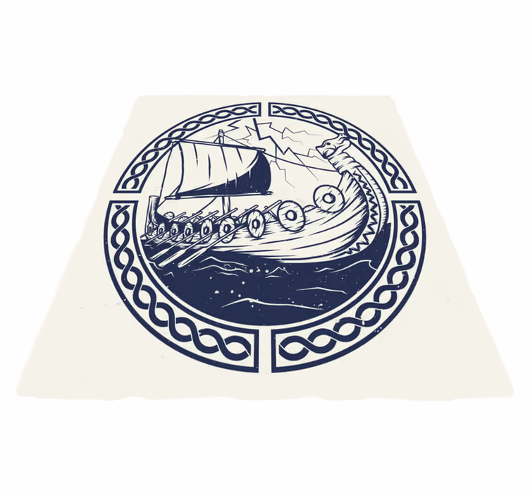 Tapis vinyle pour enfants Navires vikings - TenStickers