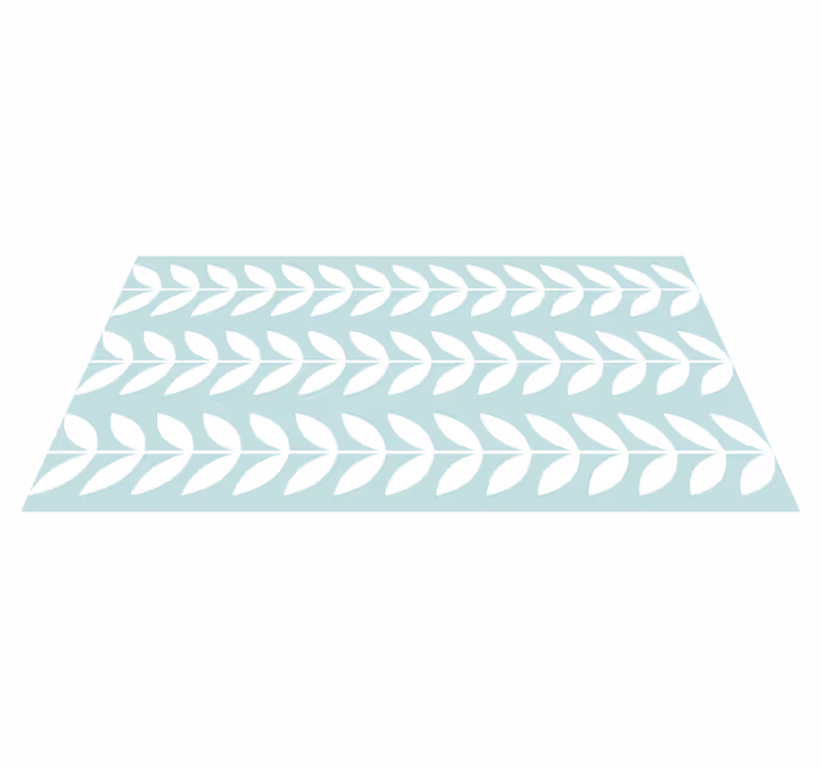 Tapis vinyle nature motif de feuilles vertes - TenStickers