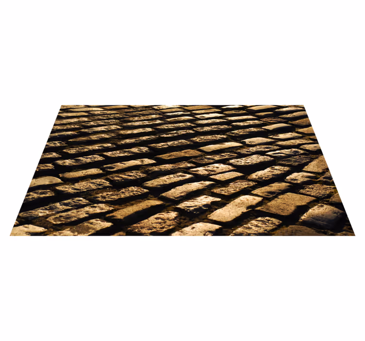 Tapis vinyle pierre chemin en pavés - TenStickers