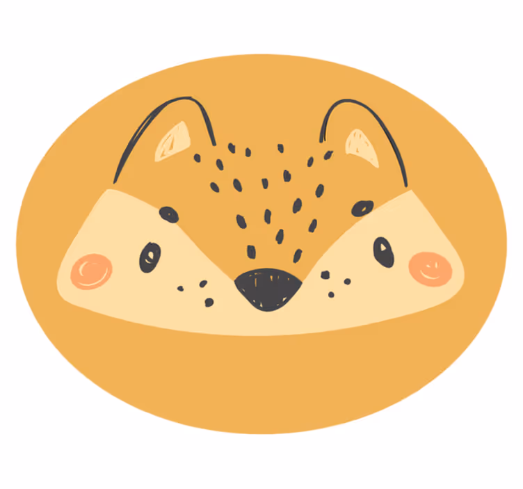 Tapis vinyle animal Petit renard - TenStickers