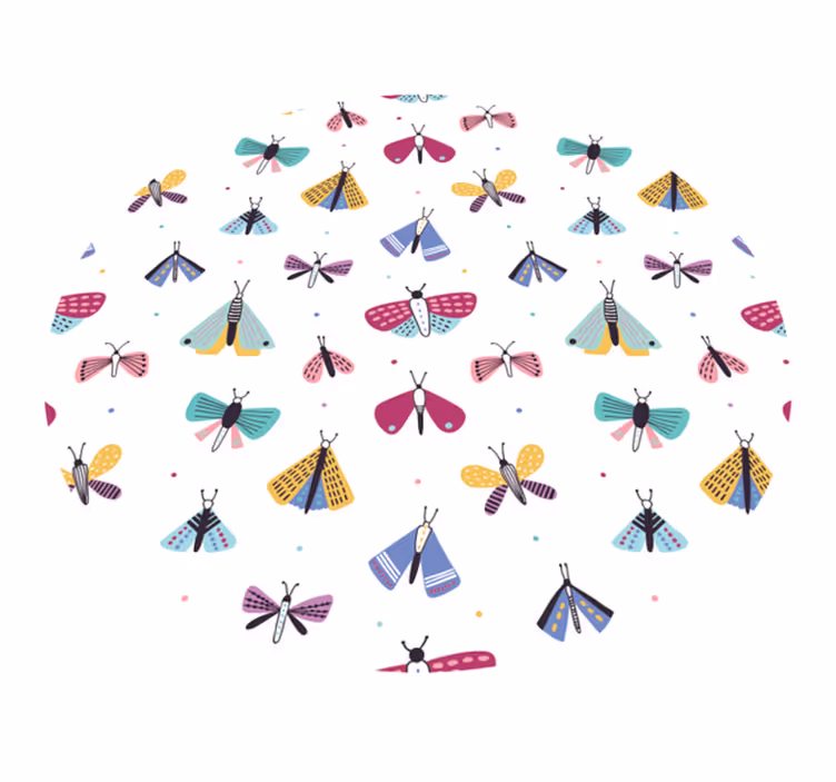 Tapis vinyle bébé collection d'insectes colorés - TenStickers