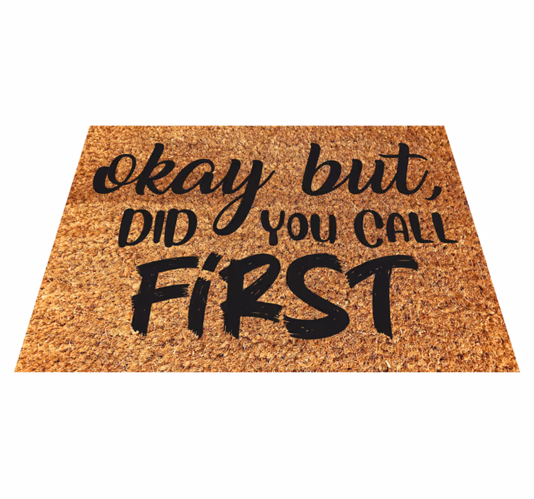 Tapis vinyle minimaliste Tapis de bienvenue avez-vous appelé en p - TenStickers