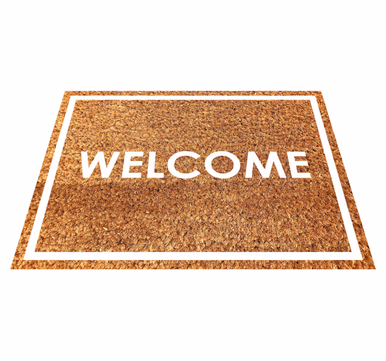 Tapis vinyle citation bienvenue sur l'effet coco - TenStickers