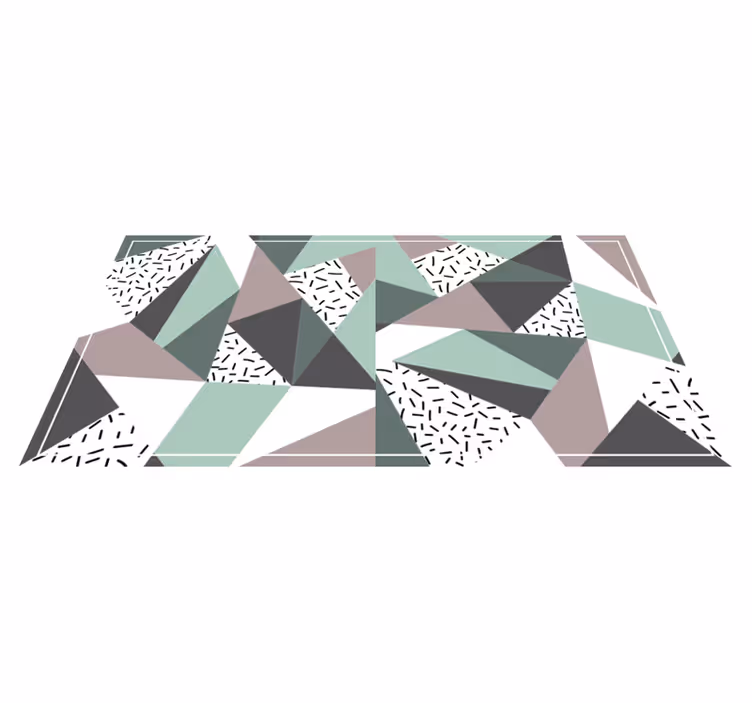 Tapis vinyle géométrique formes triangulaires abstraites - TenStickers