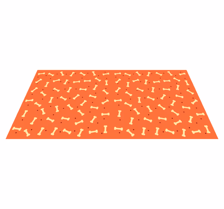 Tapis vinyle entrée motif osseux - TenStickers